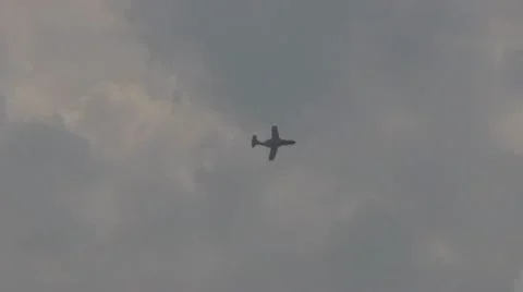 Saab 105OE in action - NTSC Stock Footage 8978715