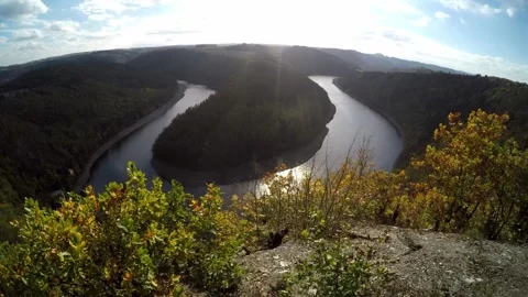 The Saaleschleife in Thuringia Stock Footage 224053513