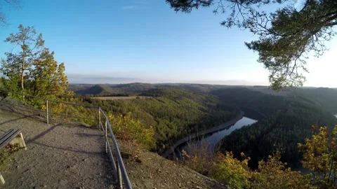 The Saaleschleife in Thuringia Stock Footage 224055043