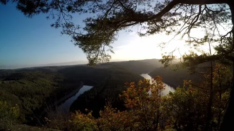The Saaleschleife in Thuringia Stock Footage 224055115