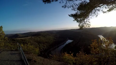 The Saaleschleife in Thuringia Stock Footage 224055333