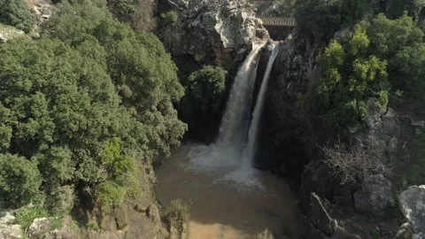 Saar fall aerial pullback Stock Footage 139741124