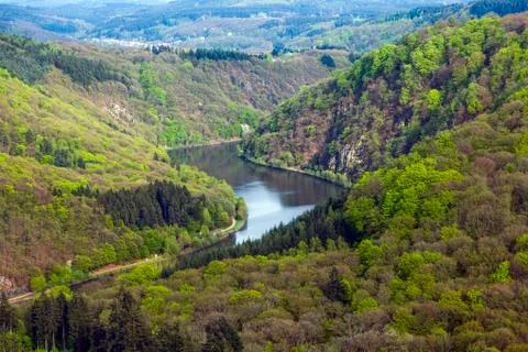 Saar loop at mettlach. a famous view point. Stock Photos