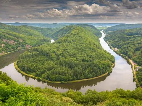 Saar river in Germany Stock Photos