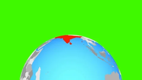 SAARC memeber states on globe Stock Footage 99355237