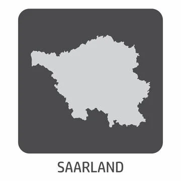 Saarland map icon Stock Illustration