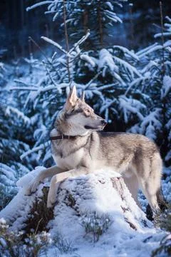 Saarloos Wolfhond Stock Photos