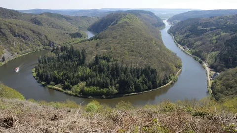 Saarschleife in Germany Video stock 74883649