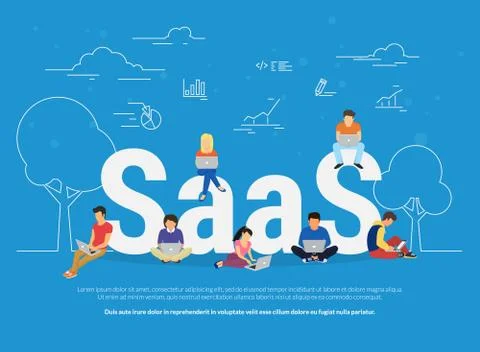 Saas concept illustration Illustrazione stock