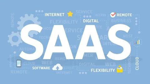 SAAS concept illustration. Stock Illustration