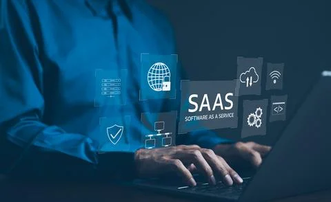 SaaS Concept, Software as a Service, Stock Photos