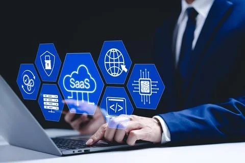 SaaS Concept, Software as a Service, Stock Photos