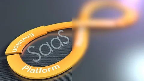 SaaS Develoment Lifecycle background animation. Stock Footage 113902568