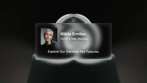 SaaS Glass UI Elements After Effects stock