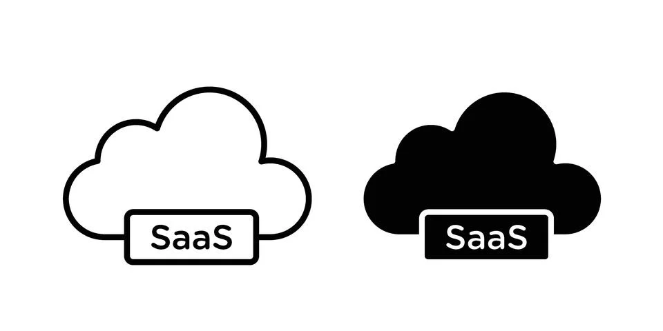 SaaS icon illustration vector, icon set for apps Stock Illustration
