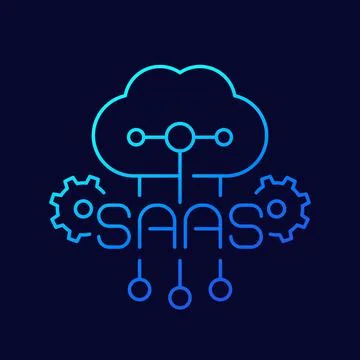 Saas icon, Software as a service line vector icon Stock Illustration