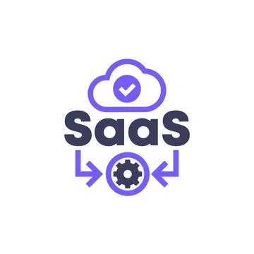 Saas icon, Software as a service vector Stock Illustration