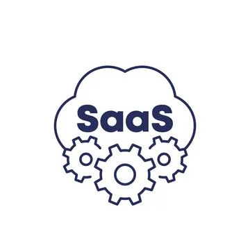 Saas icon, Software as a service vector Stock Illustration