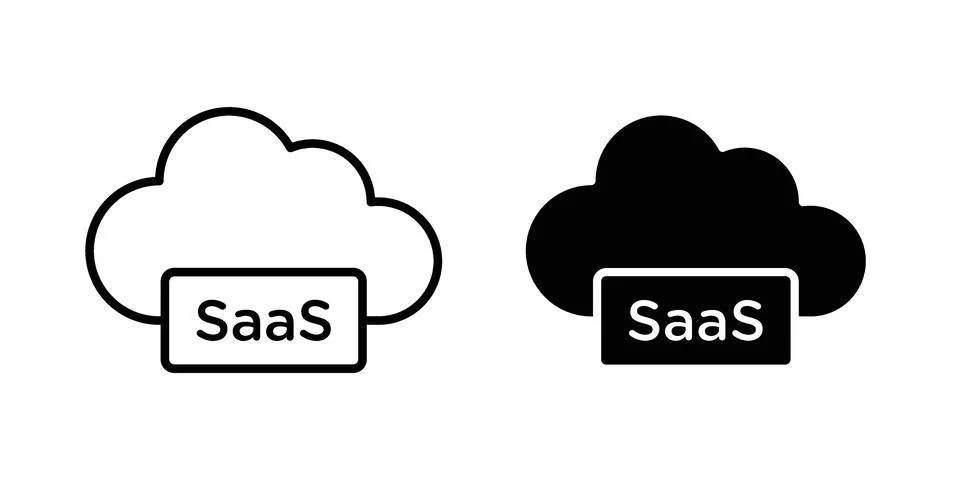 SaaS icon vector design illustrations Ilustração Stock
