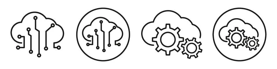 SaaS Icon vector set collection for web 스톡 일러스트