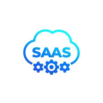 Saas icon on white, vector Stock Illustration