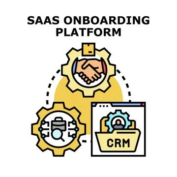 Saas onboarding platform concept vector illustration Stockillustratie