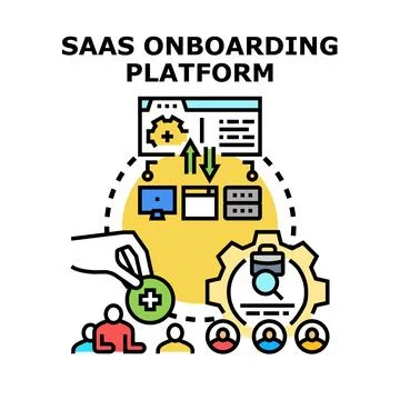 Saas onboarding platform concept vector illustration イラスト素材