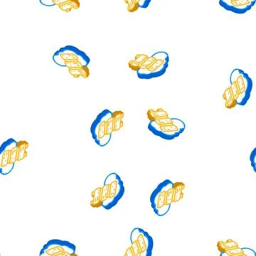 Saas software and data center isometric icon seamless pattern Illustrazione stock