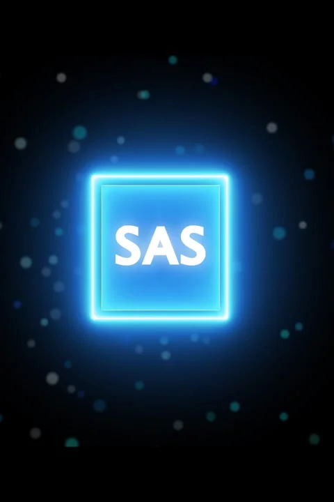 SAAS  Software as a Service. SaaS concept head up display (HUD UI) panel an.. Stock Footage 327758486