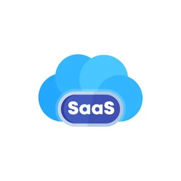 Saas, Software as a service, vector icon Stock Illustration
