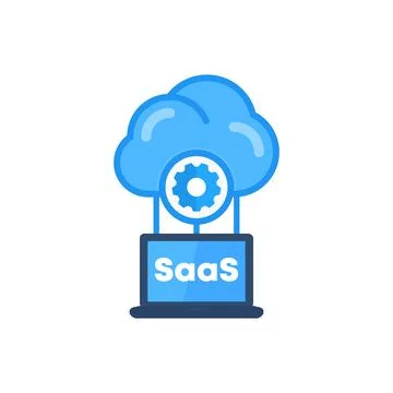 Saas, Software as a service vector icon Stock Illustration
