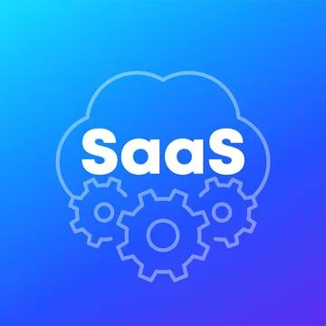 Saas, Software as a service vector icon Stock Illustration