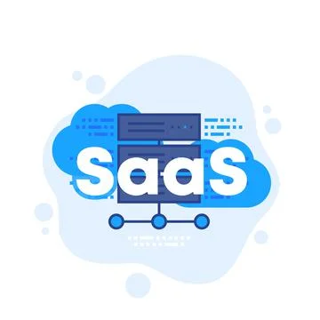 Saas, Software as a service vector illustration Stock Illustration