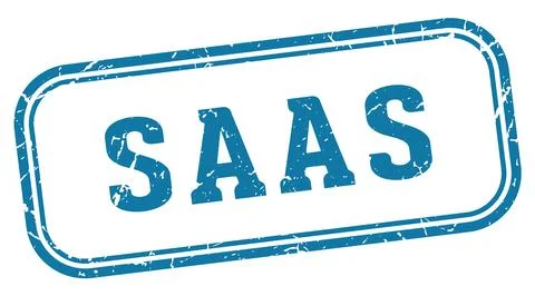 Saas stamp. saas rectangular stamp on white background Ilustração Stock