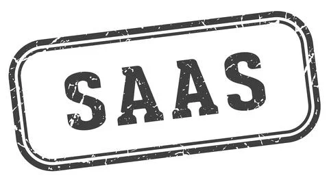 Saas stamp. saas rectangular stamp on white background Ilustração Stock