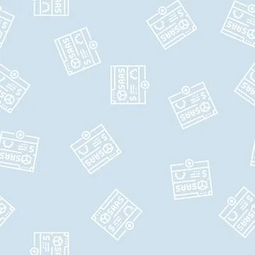 Saas subscription line seamless pattern Stock Illustration