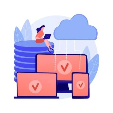 SaaS technology abstract concept vector illustration. イラスト素材