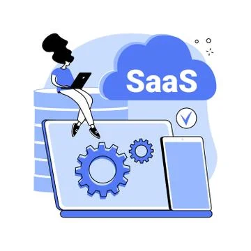 SaaS technology abstract concept vector illustration. 스톡 일러스트