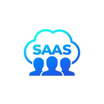 Saas users icon on white, vector Stock Illustration