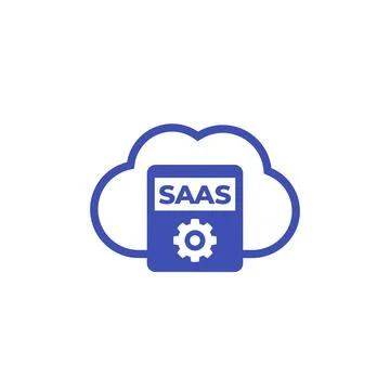 Saas vector icon on white Stock Illustration
