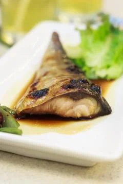 Saba fish grill Stock Photos