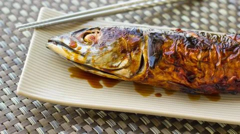 Saba Fish Grilled Stock Photos