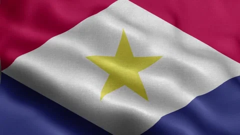 Saba flag Front Stock Footage 318668512