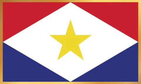 Saba Flag Illustration Stock Illustration