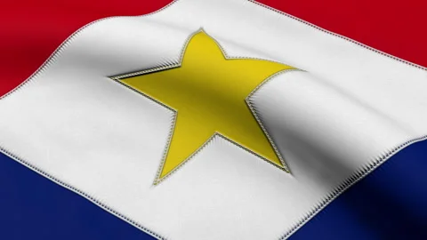 Saba Flag Loop Stock Footage 241215598