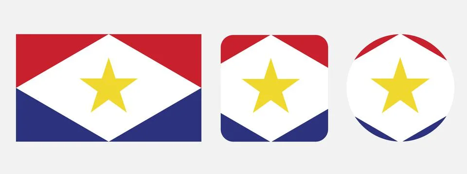 Saba flag, vector illustration Stock Illustration