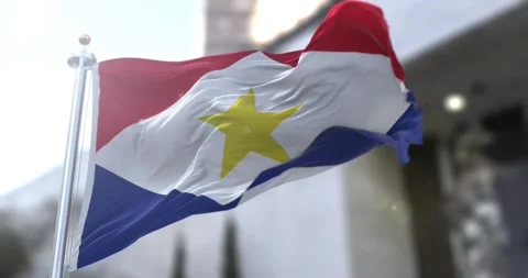 Saba-flag-waving-seamless-loop-4k-60fps Stock Footage 333617423