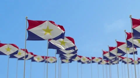 Saba Row Of Flags Animation Видео 148786901
