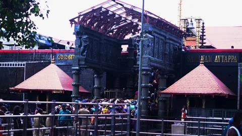 Sabarimala temple Kerala. Stock Footage 289039534