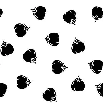 Sabelle eggplant glyph vector seamless pattern Stock Illustration